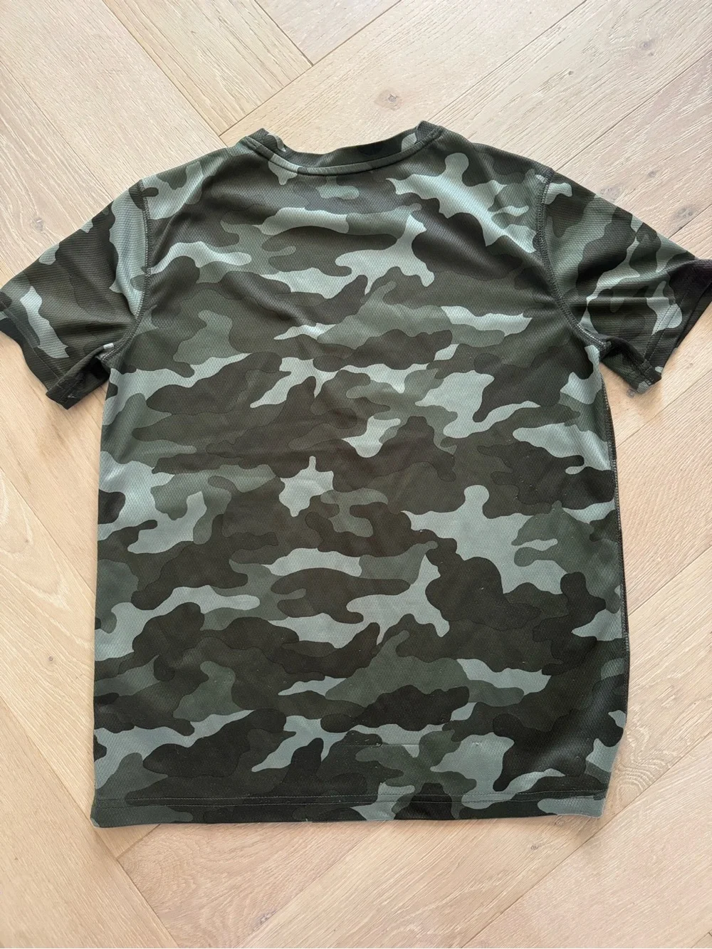 Boy's Camo Short Sleeve T-Shirt - Olive Green